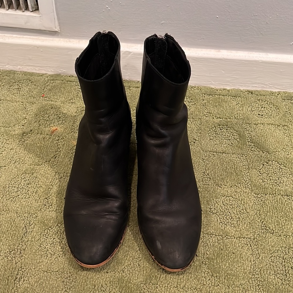 Dolce Vita Black Ankle Boots with Silver Studs - Picture 4 of 5